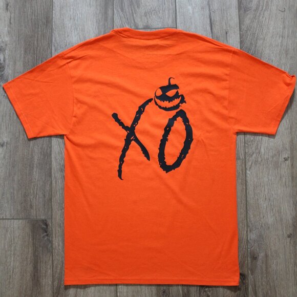The Weeknd XO HalloWeen Skull Orange T-Shirt Size M And Large - Picture 1 of 6